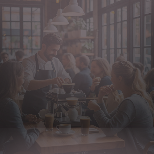HORECA - Restaurant interior with sustainable straws for hospitality industry